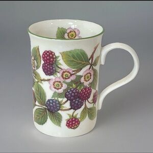 VTG Crown Trent China BLACKBERRY 4” Coffee Tea Mug Porcelain ~ ENGLAND